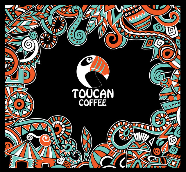 Дизайн дудлу для Toucan coffee