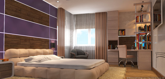 Дизайн спальні в 3к-квартирі ЖК "Сонячна Брама"