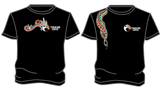 Дизайн футболки для Toucan coffee