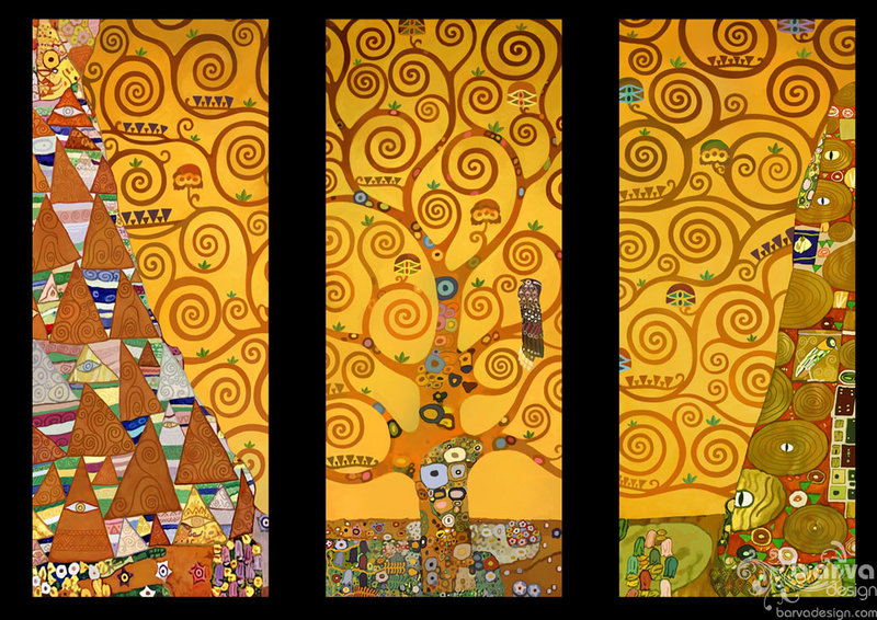 Ескіз декорів за мотивами творів Клімта. Автор Яніна Синенко