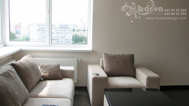 Ремонт квартири на Чоколівському. Фото вітальні