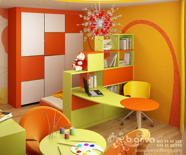 Дизайн детской для девочки в квартире пр.Бажана