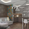 Дизайн квартири в ЖК "Міністерський". Кухня-вітальня