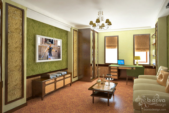Таунхаус в п.Томіліно. 1 поверх. Варіант дизайну гостьової кімнати в стилі прованс