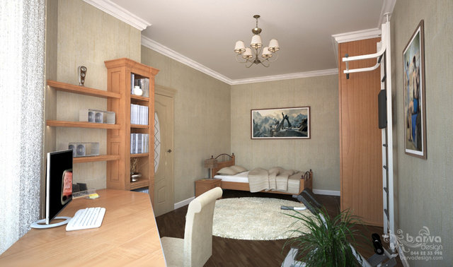 Дизайн квартири на вул.Солом'янській. Дизайн кімнати парубка