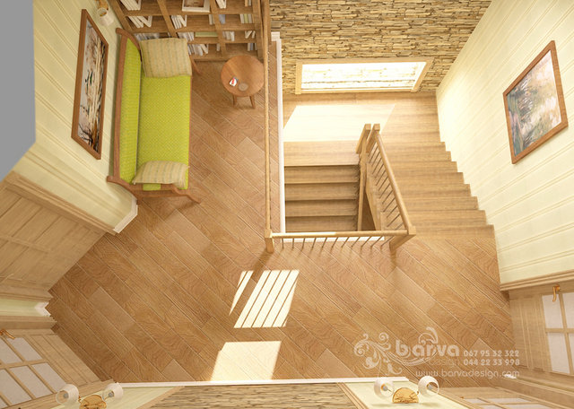 Дизайн лестницы в доме с.Горбовичи
