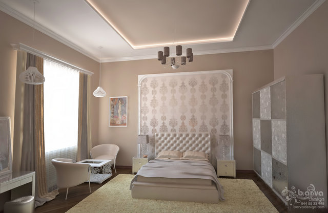 2-ярусна квартира на Саксаганського. Дизайн спальні