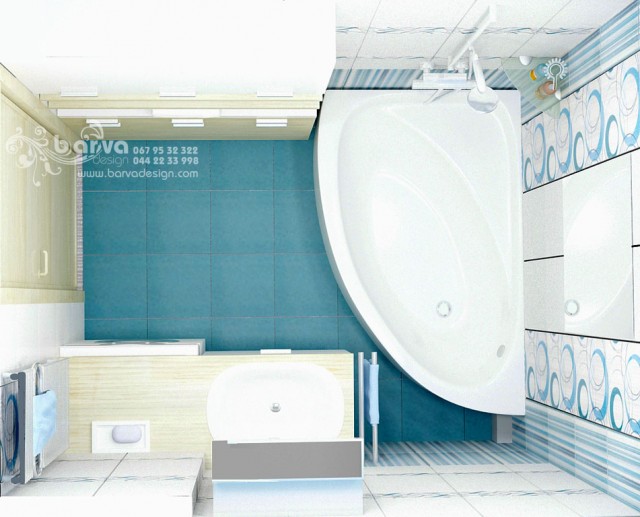 Квартира на Лаврухіна. Дизайн ванної кімнати